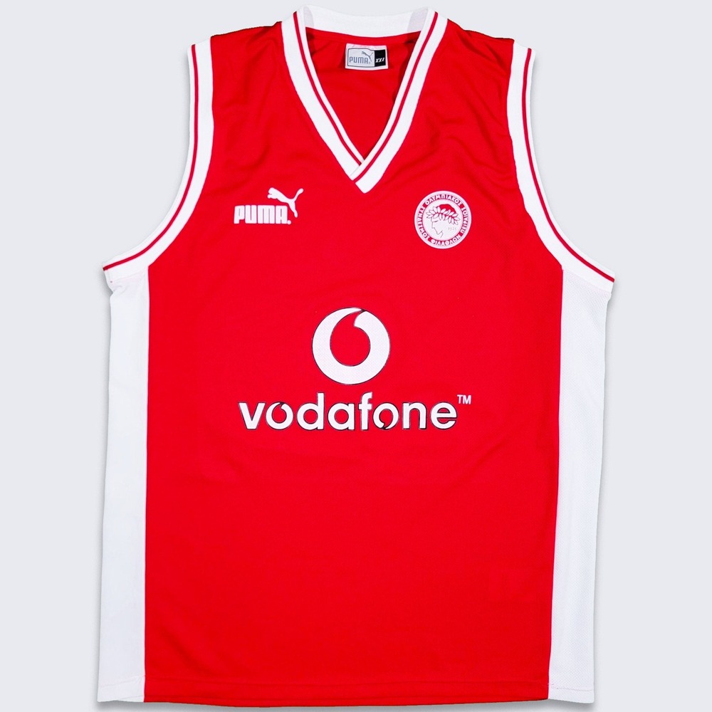 Olympiakos Greece Vintage 90s Puma Basketball Jersey